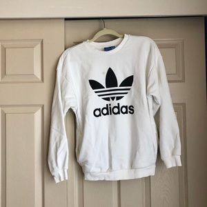 Adidas sweater white with logo